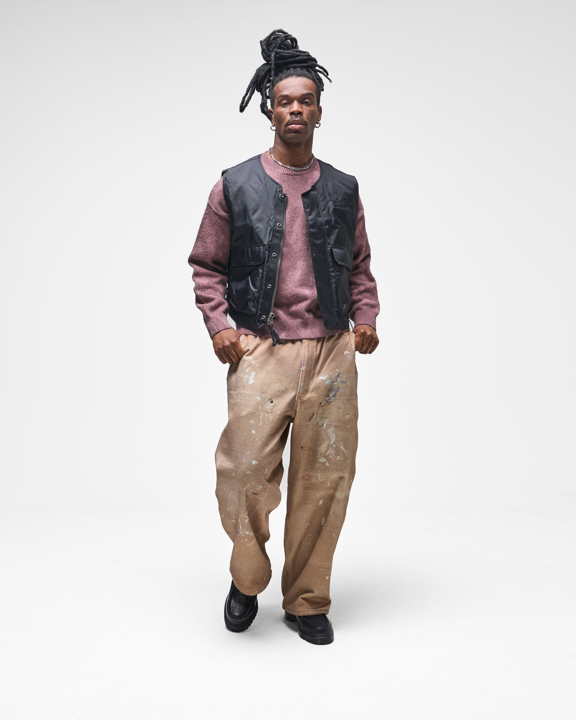 Beams Mock Print Double Knee Pants | 11243628147-20 | AFEW STORE